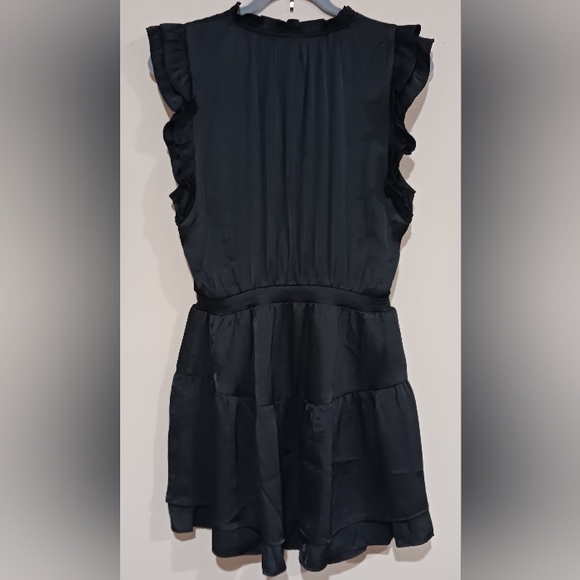 BB Dakota by Steve Madden Praire Dreams Satin Mini Blouson Dress - Picture 4 of 8